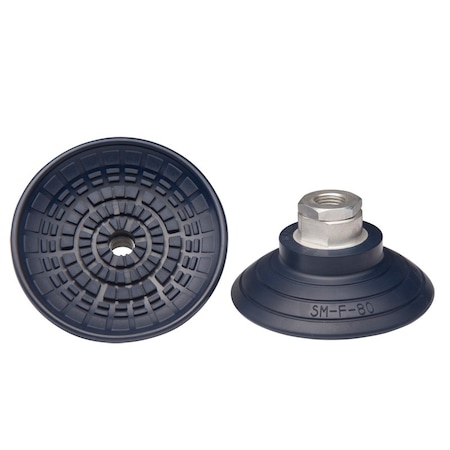 Fipa Flat vacuum cup diam. 80 mm, NBR blue, fitting G1/4-female 103.080.055.1